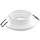 Doughelec 4er Einbaustrahler GU10 Rahmen IP65 Aluminium Weiß, Badezimmer Einbaurahmen Spot Einbauspots Rund Flach 68mm Lochdurchmesser inkl GU10 Fassung für LED Wasserdicht Einbauleuchten, 230V Matt