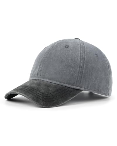 Image of XXL Baseball Cap For Big Heads, Soft Crown Washed Dad Hat, Oversized Denim Cap For Men Women Golf, Travel, Daily Wear