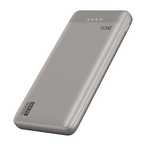 Image of boAt EnergyShroom PB300 Activ 10000mAh Power Bank with 22.5W Fast Charging, 3X Output Ports, Supports Android, iPhone, Tablets, Earbuds (Pearl Pink)