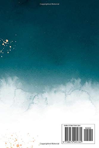 Notebook Personalized Lucas Lined Journal Notebook , Blue Ocean Watercolor - Image 2
