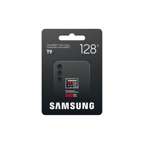 Image of Samsung microSDXC T9 128GB, Transfer Speeds Up to 200MB /s | microSD made for Avid Gamers & Professional Creators (MB-MH128T /AM)