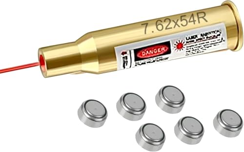 360 Tactical Red Dot 7.62x54R Laser Bore Sighter Boresight Hunting Tool 7.62 x 54r Cartridge Bore Sight Red Laser boresighter Red Dot 7.62x54R Laser Bore Sighter Boresight Hunting Tool