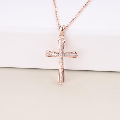 GAVU Women’s Cross Necklace, 925 Sterling Silver Cross Necklace for Women3