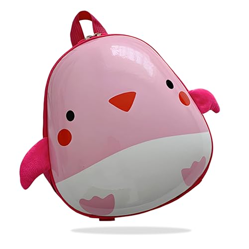 BEMBIKA Kindergarten Cute Cartoon Kids School Bag for Boys and Girls, Toddler Preschool Plush Travel Schoolbag, Perfect Book Bag, Casual Backpack for Kids  (Eggshell Cute Bird Baby Pink - 3D)