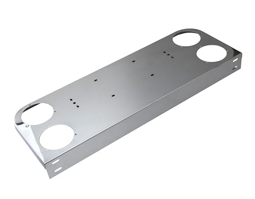 Image of Stainless Steel Real Light Panel with 4 inch Light Round Cutouts