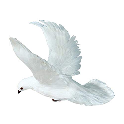 xiuersty Feather Pigeon White Artificial Bird for Wedding Decoration Modern Home Garden Simulation Bird Home Living Room Party Accessories