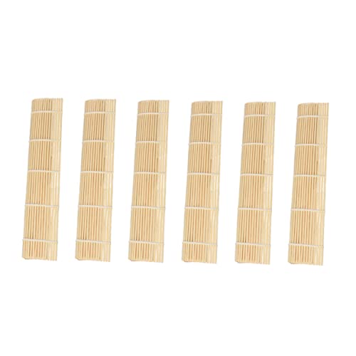 GREENADSCAPE 6 Piezas De Esteras Para Enrollar Sushi Almohadillas Para Hacer Sushi Cortina De Bambú Artilugio Casero Para Sushi
