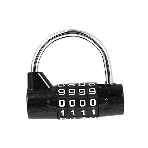 Generic 4桁ダイヤル式南京錠 ? 工具箱やジムロッカーに適した亜鉛合金製収納用ロック (5.2X5X2CM,黒)