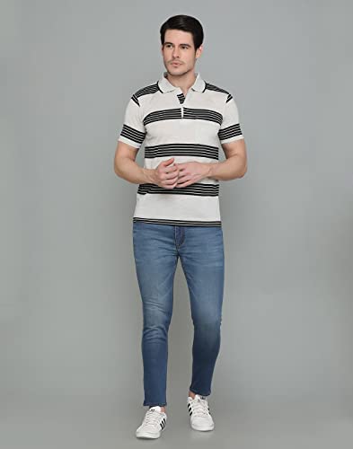 Image of INKKR Striped Men's Polo Neck T-Shirt Combo