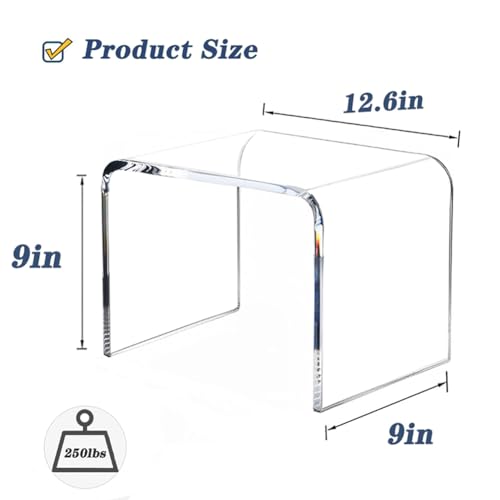 Taburete de ducha acrílico y banco transparente impermeable para baño 3
