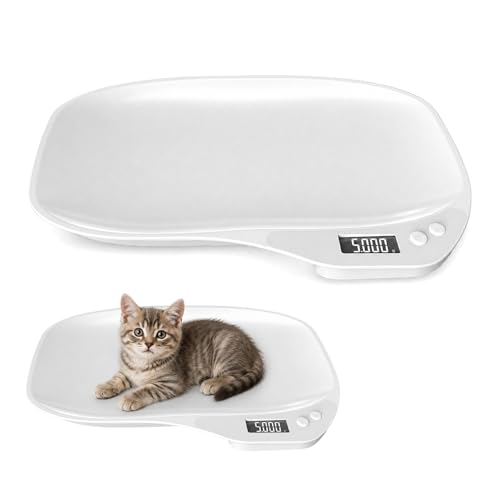 Digitale Waage für Haustiere Tierwaage für Kleine Tiere Digitale Haustierwaage(g/oz/ml/lb.oz) Hundewaage bis 15 Kg LCD Digitale Katzenwaage Tierwaage Kleintiere für Katzen Haustiere Küche