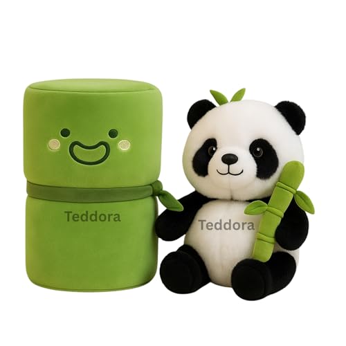 Image of Bamboo Panda Soft Toy for Girls Boys Kids, Animal Plush Stuffed Baby Teddy Gift Birthday, 25 cm