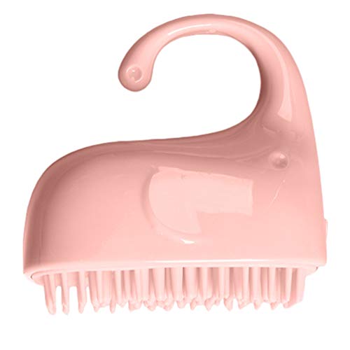 TOYANDONA Escova de shampoo portátil de silicone para bebês, esfregão de couro cabeludo com alça, la