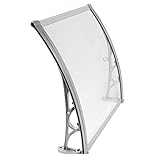 GuoWei Transparente Tür Türdach Überdachung, Dachterrasse Vordächer Veranda Regenschutz, Haushaltsanwendung Eaves Shelter, Benutzerdefiniertes Format (Color : Klar, Size : 60x80cm)