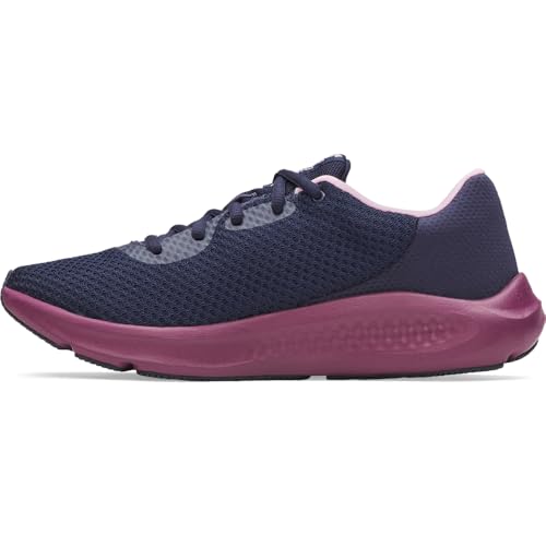Under Armour Women's Charged Pursuit 3, (410) Midnight Navy/Purple Gemini/Stellar Pink, 6, US