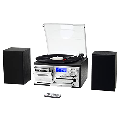 MUSITREND 10 in 1 Record Player with Dual Stereo Speakers Vintage 3