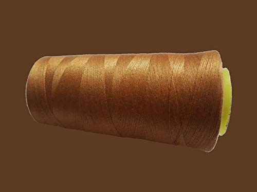 Image of Ace International Exports 3000 m Overlock Polyester Sewing Thread Set Box Yarn Spool Cone, Golden - Pack of 10 Spools