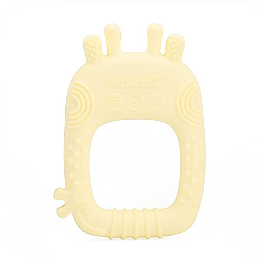 Image of Loulou Lollipop Wild Silicone Baby Teether - Giraffe Yellow