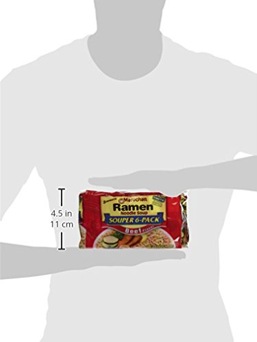 Maruchan Ramen Noodles, Beef, 3 Ounce (Pack of 6)