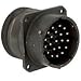 Itt Cannon Circular Connector Receptacle, Size 14, 18 Position, Wall - KPT00J14-18P