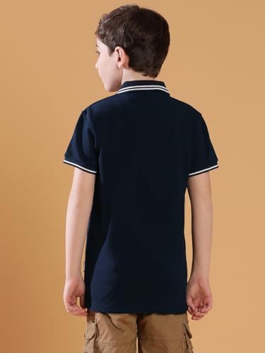 Image of Li'l Tomatoes Boys Pique Polo T-Shirt | Half Sleeve Casual Summer Wear | Soft & Breathable | 9-16 Years