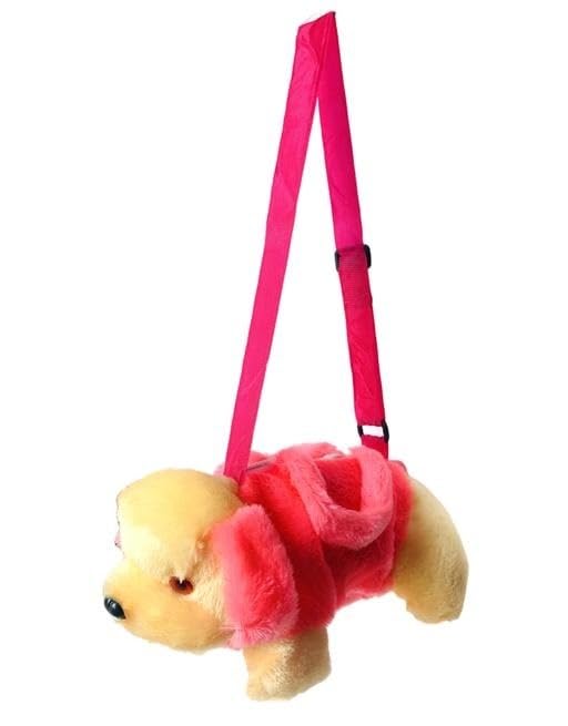 Trendy Dog-Style Sling Bag for Girls, Kids & Women | Cute Handbag & Crossbody Bag Pink