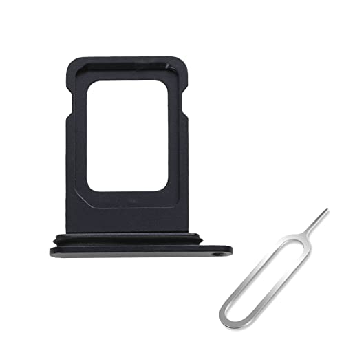 Supporto per slot per schede SIM di ricambio con anello di tenuta in gomma impermeabile per iPhone 12 e 13 versione per scheda singola nero