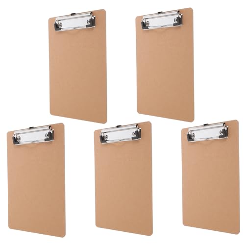 Planchettes à pince en bois et fer lot de 5 supports de 6x9 pouces