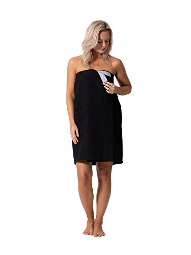 Image of Robe Direct Quick Dry, Lightweight Waffle Spa /Bath Wrap with Adjustable Closure & Elastic Top