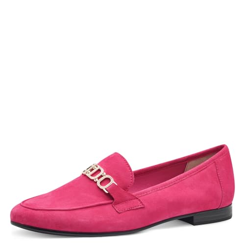 MARCO TOZZI by Guido Maria Kretschmer Damen Slipper aus Leder Elegant, Rosa (Pink), 41 EU