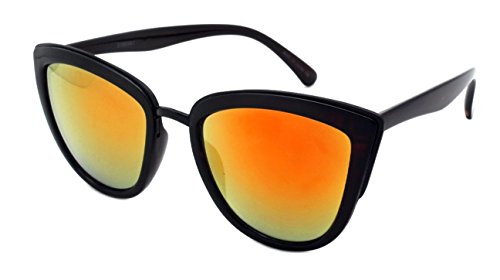 Edge I-Wear 2016 Fashion Cat Eye Sunglasses with Color Mirror Lens 31868A1-REV