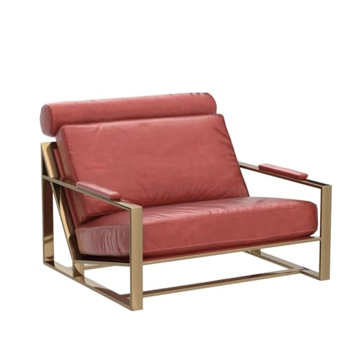 Sillón Plegable Piel Rojo miniatura 5