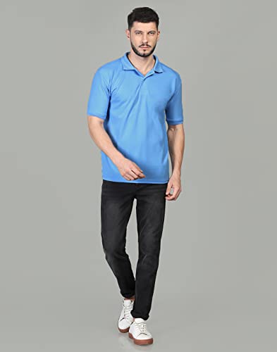 Image of INKKR Men's Casual Polo Neck Half Sleeve Solid T-Shirt (Pack-3)