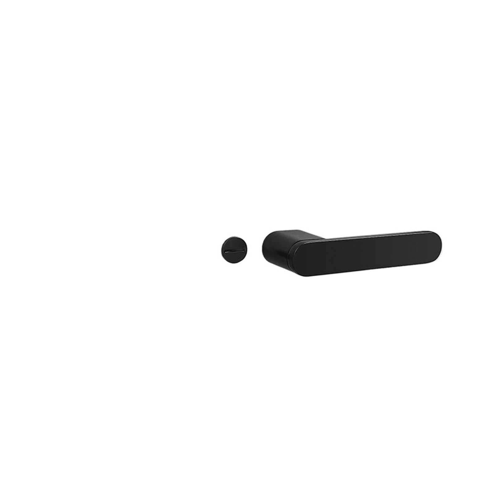 Biały minimalistyczny magnetyczny cichy zamek do drzwi z litego drewna uchwyt do sypialni | Sypialnia Minimalistyczny Magnetyczny Cichy Lite Drewno Ekologiczny Uchwyt Biały (35 Matowy Czarny 35-50 mm bez klucza)