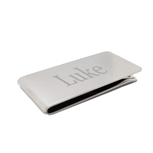 Visol Personalized Chrome Plated Money Clip with Free Laser Engraving