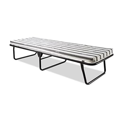 cama plegable 90×190 JAY-BE Valor Cama Plegable con colchón de Aire Transpirable, Metal, Negro, 90 x 190 cm