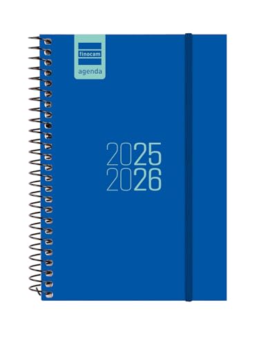 Finocam - Agenda Espir Curso 2025 2026 Semana Vista Horizontal Septiembre 2025- Agosto 2026 (12 meses) Azul Español
