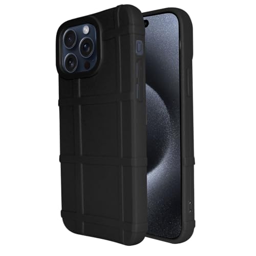 Image of Amazon Brand - Solimo Shockproof Back Case Cover for Apple iPhone 15 Pro | 360 Degree Protection | Slim Protective Case | Anti-Scratch Tough TPU Case for Apple iPhone 15 Pro (Black)