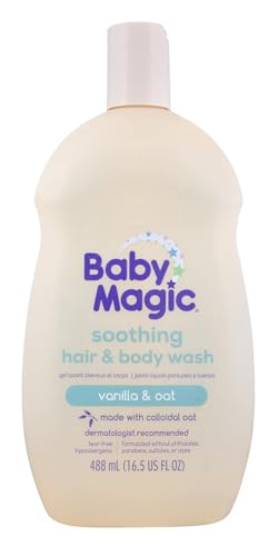 Baby Magic Soothing Hair & Body Wash, Vanilla & Oat, Soothes and Cleanses, Specially Formulated for...