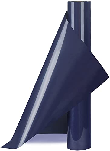HTVVETUR Navy HTV Vinyl Rolls Heat Transfer Vinyl - 12  x 9ft HTV Vinyl for Shirts, Iron on Vinyl for Cricut & Cameo - Easy to Cut & Weed for Heat Vinyl Design (13 K19 Navy Blue-9ft)