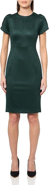 Image of Calvin Klein Tulip Sleeve Floral Sheath
