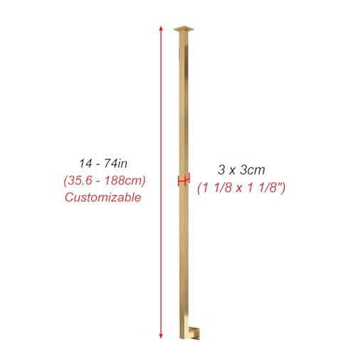 Kits de barandillas para escaleras de interior de madera de 71 a 182 cm con husillos 7