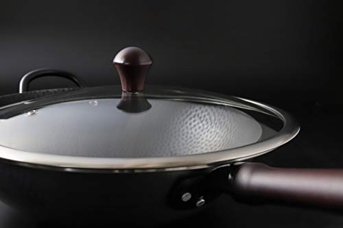 JIA-Carbon-Steel-Companion-Wok-with-Lid-32CM-Black