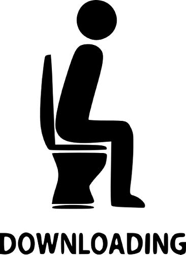 Arubas-uk Aufkleber, witziges Design, mit Aufschrift-Downloading, für Toilettentüren im Geschäft/Büro/zu Hause/Cafe/Hotel