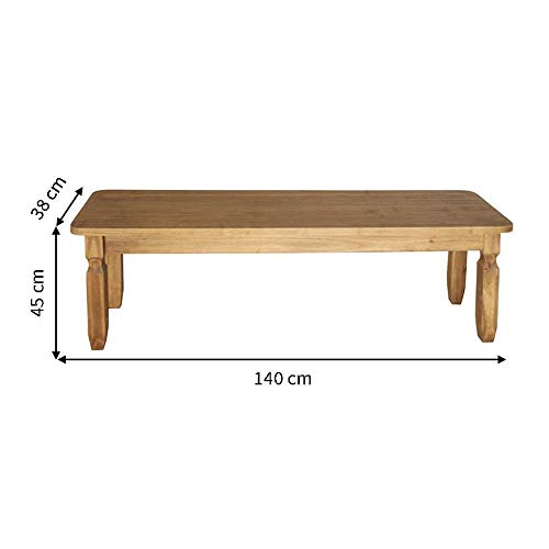 Banco Corona Cera Mel 140 cm