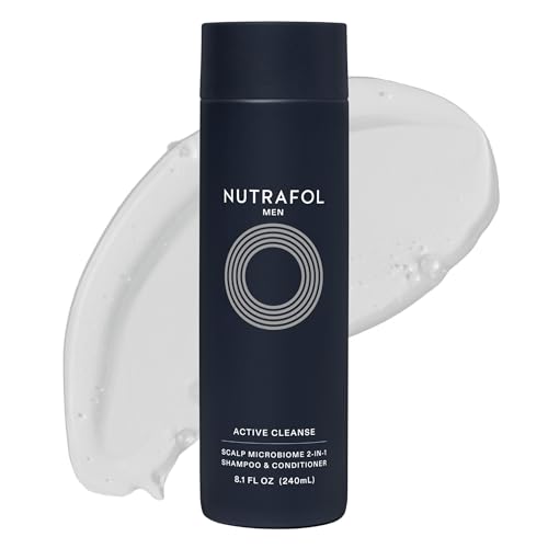 Nutrafol Men's Shampoo and Conditioner 2-in-1, Cleanses, Hydrates, Unclogs Pores, Improves Hair Volume & Strength, Physician-formulated for Thinning Hair, Color Safe, Sulfate Free - 8.1 Fl Oz Bottle