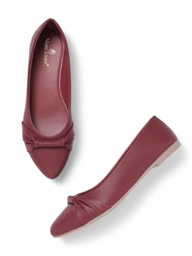 Image of Marc Loire Women's Slip-On Flat Ballerina Shoes for Party, Casual Wear and Formal Occasions