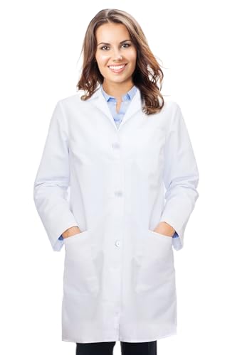Oskiner Lab Coat Women,Doctor Costume for Adults,Unisex Long Sleeve Science Medical White Lab Coat...
