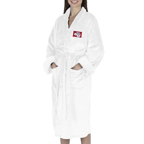 Northwest NCAA Gonzaga Bulldogs Silk Touch Bathrobe, White Out, S/M