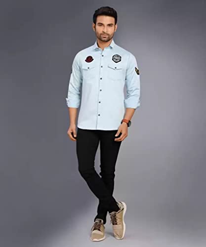 Image of Men's Solid Slim Fit Casual Shirt